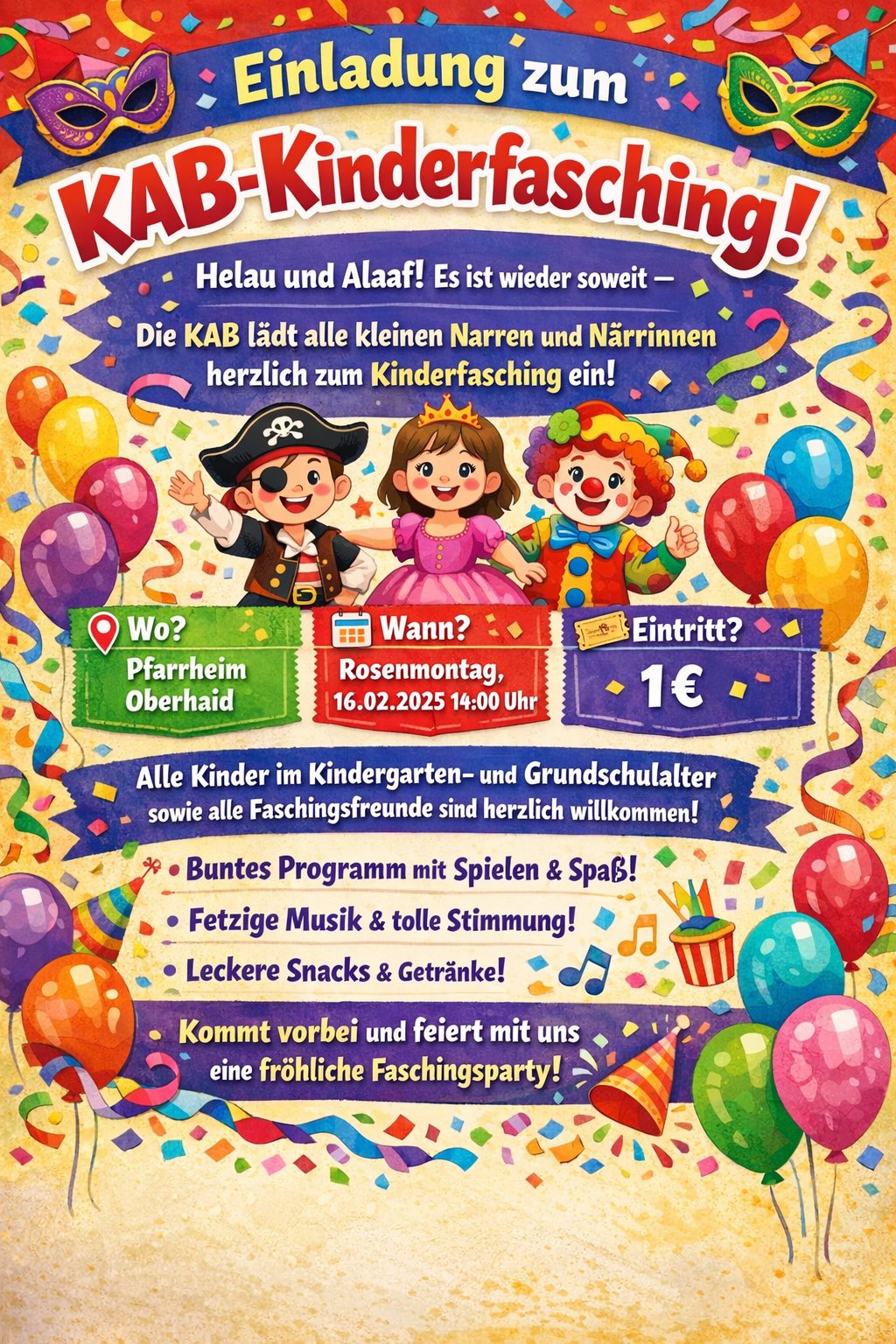 KAB Kinderfasching 2026
