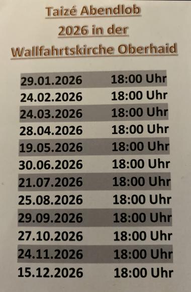Taize Abendlob 2026