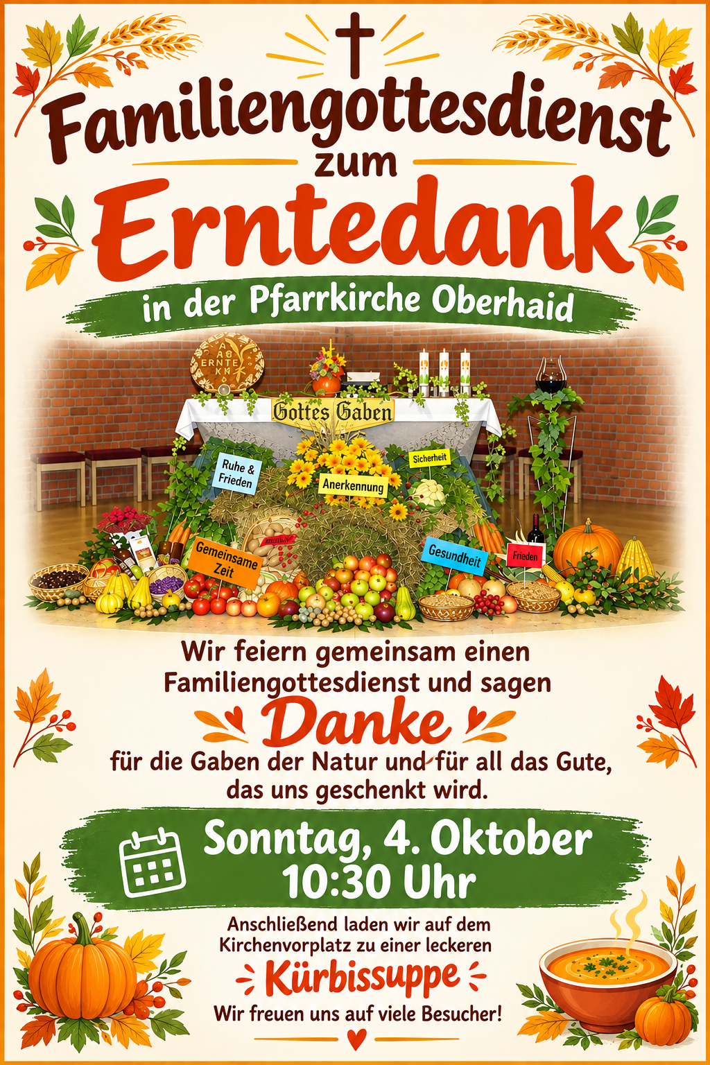 Einladung Familiengottesdienst zum Erntedank